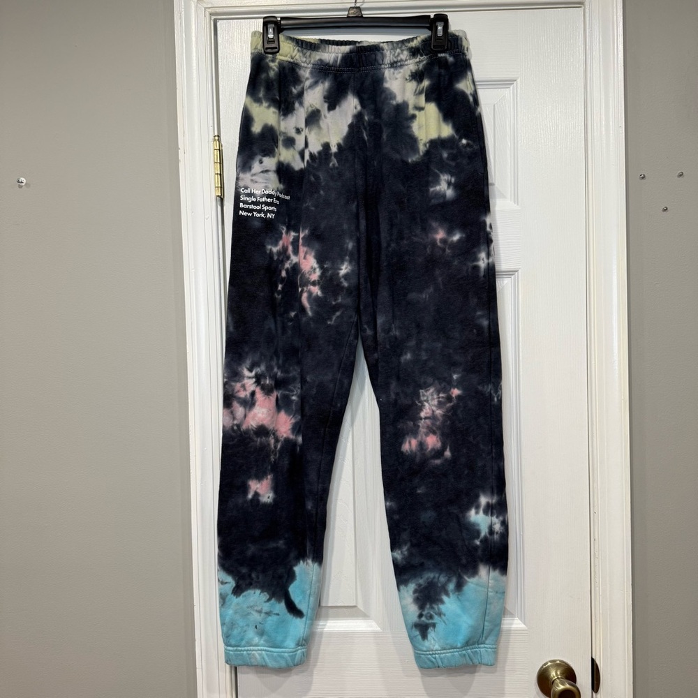 Barstool Sports Call Her Daddy Podcast Tie Dye Black Sweatpants Womens Small